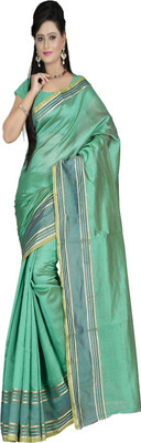 

Ansu Fashion Solid Fashion Georgette Saree(Green)