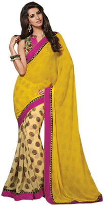 

Party Wear Dresses Printed Fashion Pure Chiffon Saree(Multicolor), Multicolor455