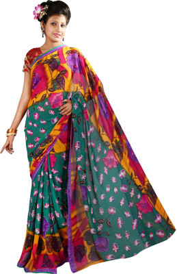 

Anushree Saree Self Design Fashion Georgette Saree(Multicolor), Yellow-green