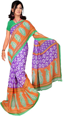 

Vardan Prints Printed Bollywood Georgette Saree(Purple)