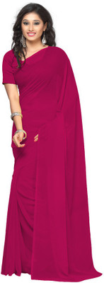 

Surupta Solid Fashion Georgette Saree(Red), Gajri red