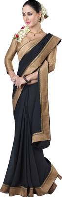 

Parisha Embroidered Fashion Georgette Saree(Black)