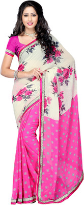 

Suvastram Floral Print Fashion Chiffon Saree(Multicolor)