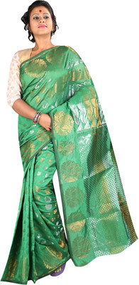 

Anushree Saree Self Design Bhagalpuri Chanderi Saree(Multicolor), Green