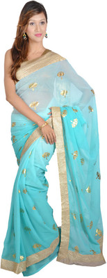 

Indian Wear Online Printed Fashion Georgette Saree(Multicolor), Multicolor553