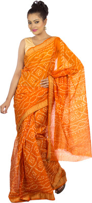

Jaipur Kurti Printed Bandhani Art Silk Saree(Yellow), Mustard