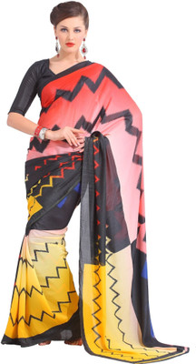 

Cenizas Printed Fashion Georgette Saree(Multicolor), Red