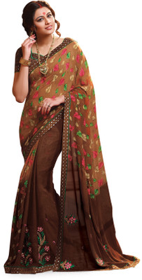 

Ridham Sarees Printed Fashion Georgette Saree(Multicolor)
