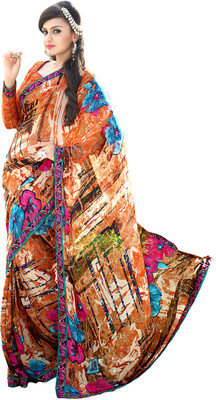 

Manthan Printed Daily Wear Georgette Saree(Multicolor), Multi