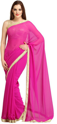 

Lime Embellished Fashion Georgette Saree(Red)