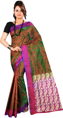 

Anushree Saree Printed Fashion Chanderi Saree(Multicolor), Green