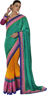 

Desi Butik Self Design Fashion Jacquard Saree(Blue)