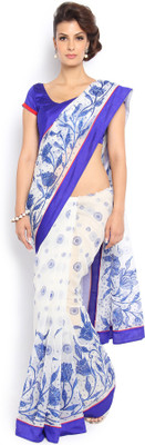 

Soch Embroidered Fashion Cotton Saree(White), Off white