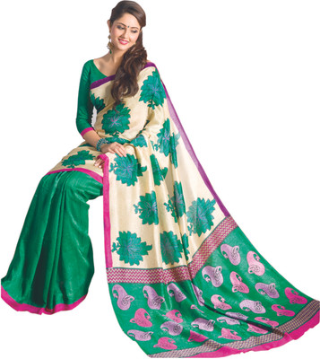 

Sunaina Printed Daily Wear Cotton Saree(Multicolor)