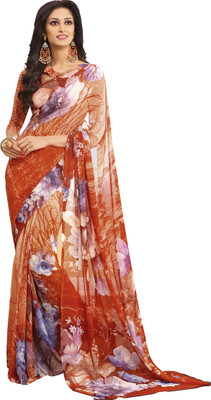 

Vishal Self Design Bollywood Georgette Saree(Orange)