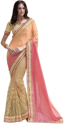 

Desi Butik Embroidered Fashion Chiffon Saree(Multicolor)