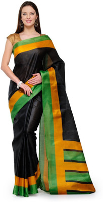 

Cenizas Solid Fashion Art Silk Saree(Multicolor), Green