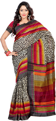 

Sunaina Printed Fashion Cotton Lycra Blend Saree(Multicolor)