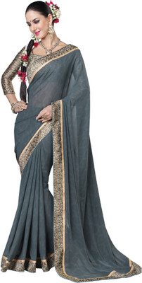 

Parisha Embroidered Fashion Georgette Saree(Grey)