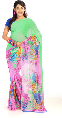 

Party Wear Dresses Printed Fashion Art Silk Saree(Multicolor), Multicolor375