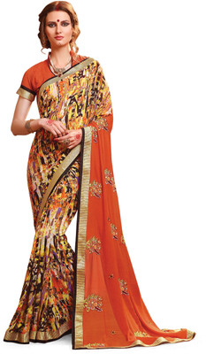 

Ridham Sarees Printed Fashion Georgette Saree(Multicolor)