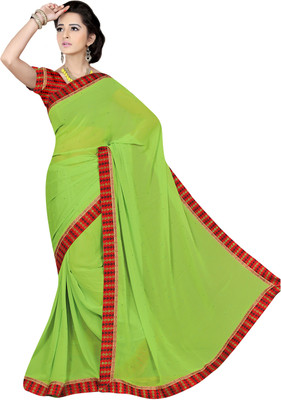 

Khushali Self Design, Embellished Fashion Georgette Saree(Light Green)