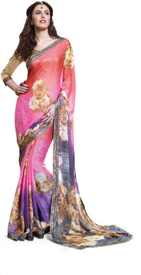 

Indianbeauty Self Design, Printed Bollywood Pure Georgette Saree(Multicolor)