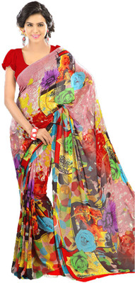 

Party Wear Dresses Printed Fashion Art Silk Saree(Multicolor)