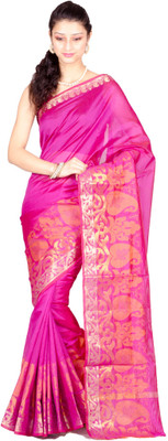 

Chandrakala Self Design Banarasi Cotton Saree(Multicolor), Pink