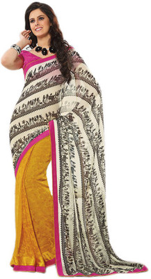 

Party Wear Dresses Printed Fashion Pure Chiffon Saree(Multicolor)