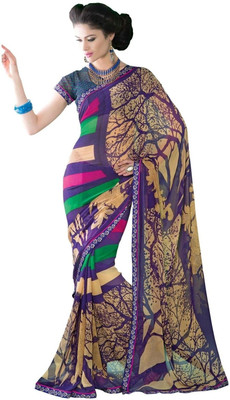 

Cenizas Printed Fashion Georgette Saree(Multicolor), Purple