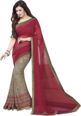 

Kalaniketanfashion Embroidered Bollywood Georgette Saree(Maroon)