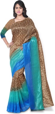 Rajnandini Printed Bollywood Tussar Silk Saree(Blue)