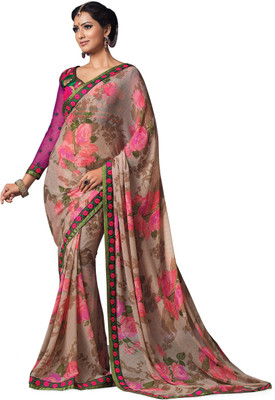

Ridham Sarees Embroidered Bollywood Georgette Saree(Multicolor)