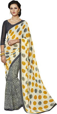 

Khoobee Self Design, Printed Fashion Georgette Saree(Beige, Grey, Multicolor)