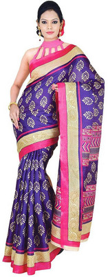 

Indrani Printed Bollywood Art Silk Saree(Blue)