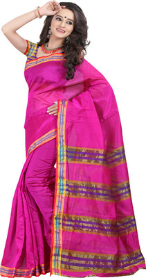 

Sanju Sarees Solid Fashion Art Silk Saree(Green)