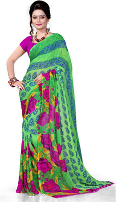 

Cenizas Printed Fashion Chiffon Saree(Multicolor), Green