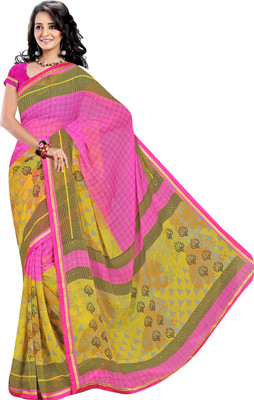 

Jiya Self Design, Printed, Embellished Fashion Georgette Saree(Pink, Multicolor), Multicolor;pink