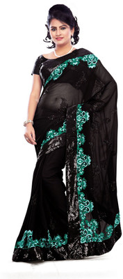 

Indian Wear Online Printed Fashion Georgette Saree(Multicolor)
