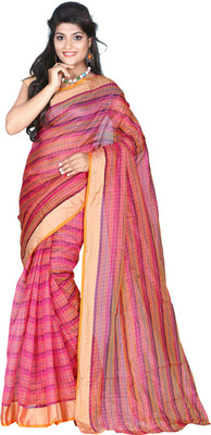 

Sanju Sarees Solid Fashion Art Silk Saree(Pink)