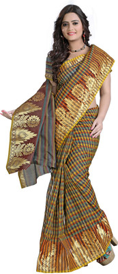 

E-Vastram Woven Banarasi Banarasi Silk Saree(Multicolor), Multi colour