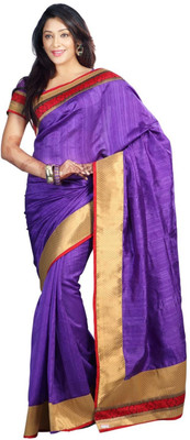 

Weavedeal Embellished Banarasi Art Silk Saree(Purple)
