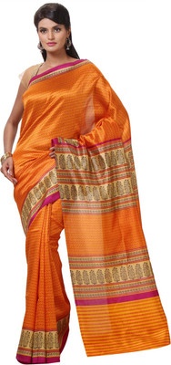 

JTInternational Printed Bhagalpuri Silk Saree(Yellow, Beige), Beige;yellow