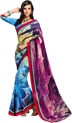 

Vishal Printed Fashion Georgette Saree(Blue)