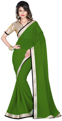 

Desi Butik Printed Fashion Georgette Saree(Green)