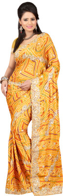 

Ansu Fashion Graphic Print Fashion Georgette Saree(Yellow)