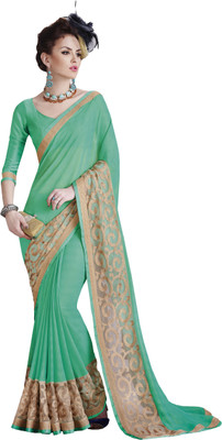 

Vishal Self Design Bollywood Georgette Saree(Green)