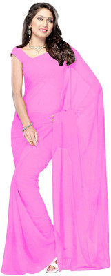 

Lovelylook Solid Daily Wear Georgette Saree(Pink)