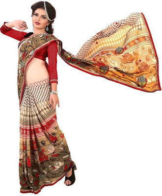 

Manthan Printed Daily Wear Georgette Saree(Multicolor), Multi